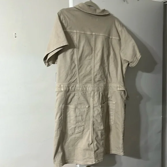 Good American Khaki Denim Mini Dress NWT (XXL) - Picture 6 of 7